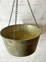 49"t Old Pail Pulley Planter - Outdoor Patio Decor - Metal Flower Bucket or Ivy Basket Container - Rustic Home Farmhouse - Old West Iron