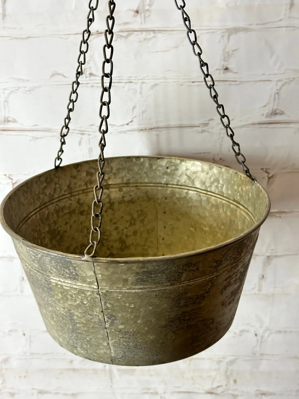 49"t Old Pail Pulley Planter - Outdoor Patio Decor - Metal Flower Bucket or Ivy Basket Container - Rustic Home Farmhouse - Old West Iron