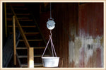 49"t Old Pail Pulley Planter - Outdoor Patio Decor - Metal Flower Bucket or Ivy Basket Container - Rustic Home Farmhouse - Old West Iron