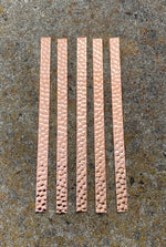 Hammered Copper Strips, 9"x.5" (5 Pack) - Old West Iron
