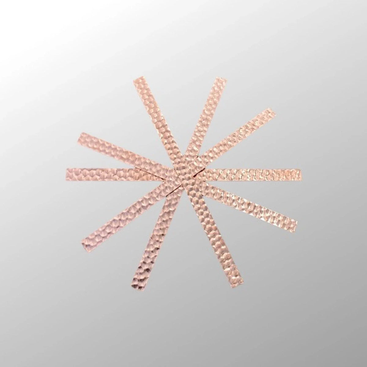 Hammered Copper Strips, 9"x.5" (5 Pack) - Old West Iron