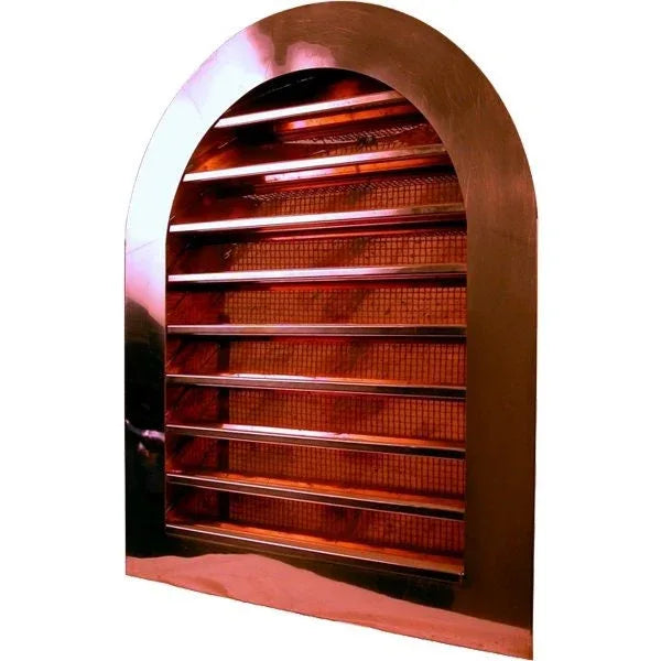 Copper Louvered Gable Wall Vent - Old West Iron