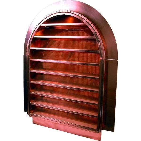 Copper Louvered Gable Wall Vent - Old West Iron