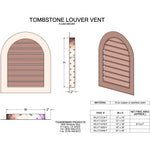 Copper Louvered Gable Wall Vent - Old West Iron