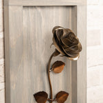 Framed Bronze Rose - Old West Iron