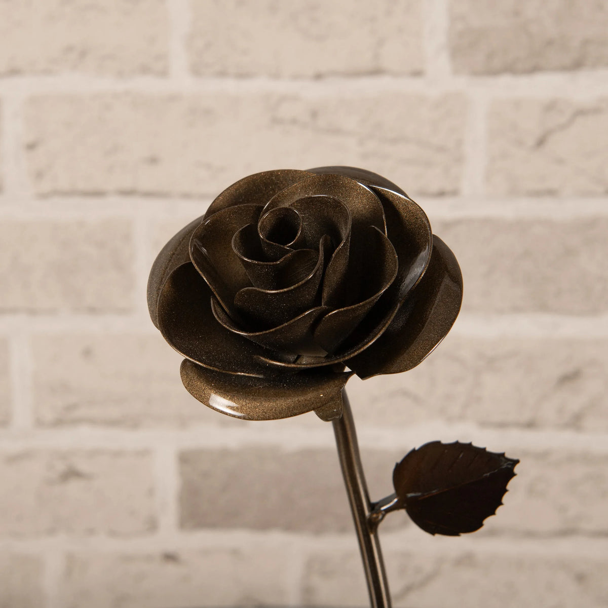 Hand-Forged Bronze Rose - Old West Iron
