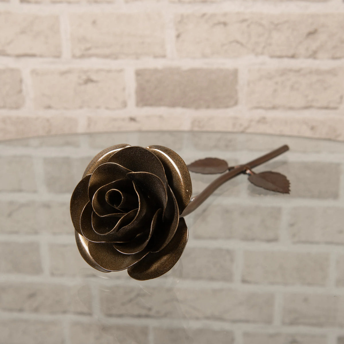 Hand-Forged Bronze Rose - Old West Iron