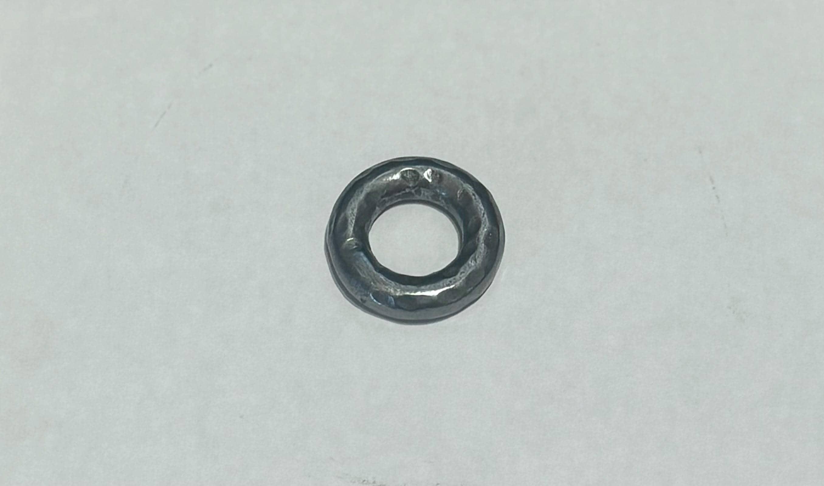 3/8” x 1 3/16” Hammered Steel Ring - Old West Iron