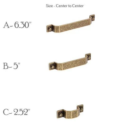 Antique Brass Drawer Pulls Handles - Old West Iron