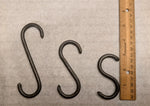 Hand Forged Simple S Hooks - Old West Iron