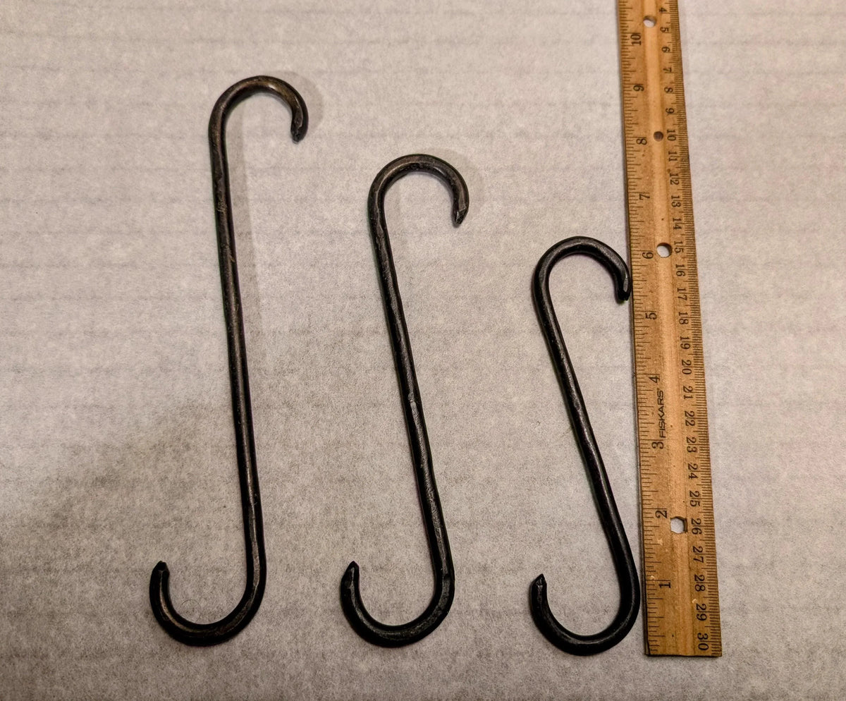 Hand Forged Simple S Hooks - Old West Iron