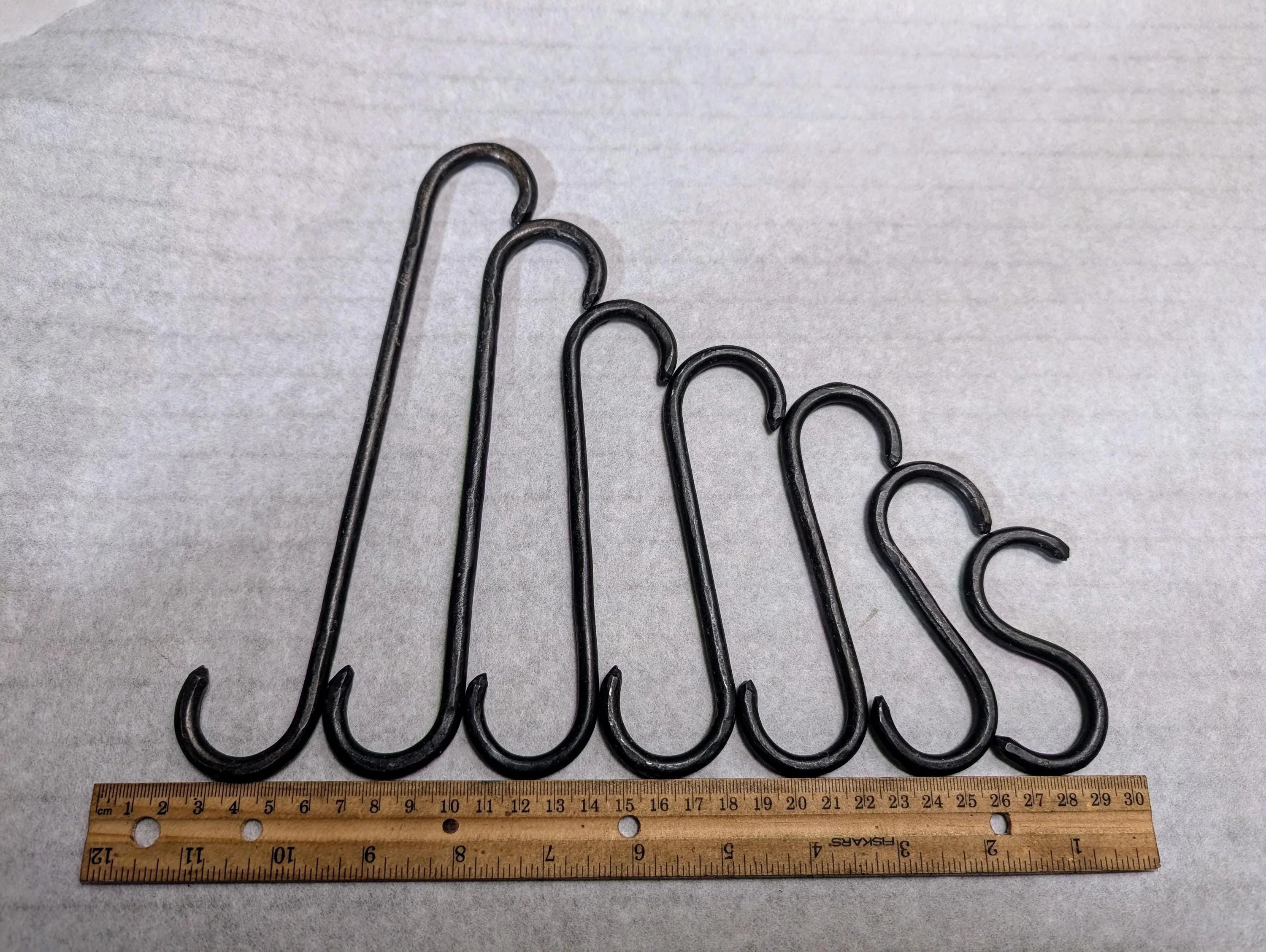 Hand Forged Simple S Hooks - Old West Iron