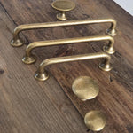 Vintage Cabinet Hardware Set in Antique Brass - Old West Iron