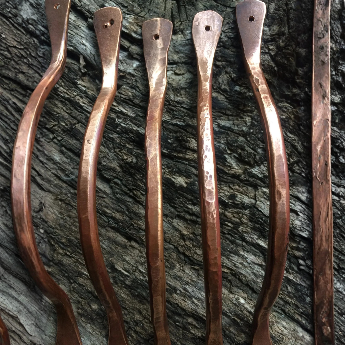Delicate Solid Copper Drawer Pulls