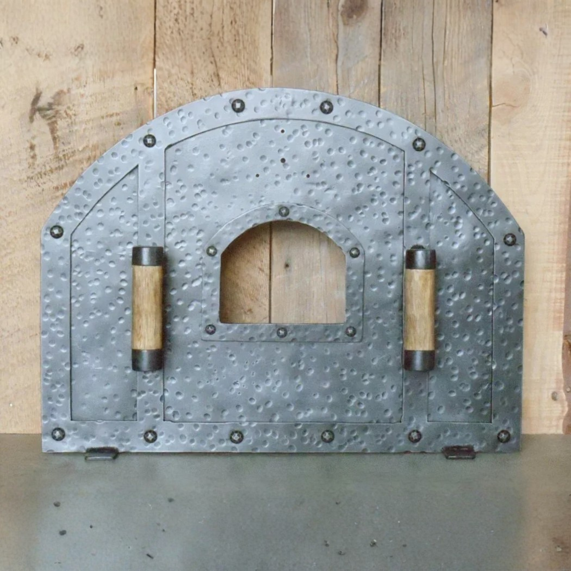 Custom Tuscan Arched Freestanding Pizza Oven Door