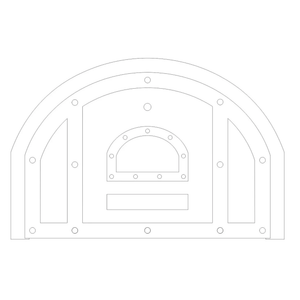 Custom Tuscan Arched Hinged Pizza Oven Door - 10" / 14"
