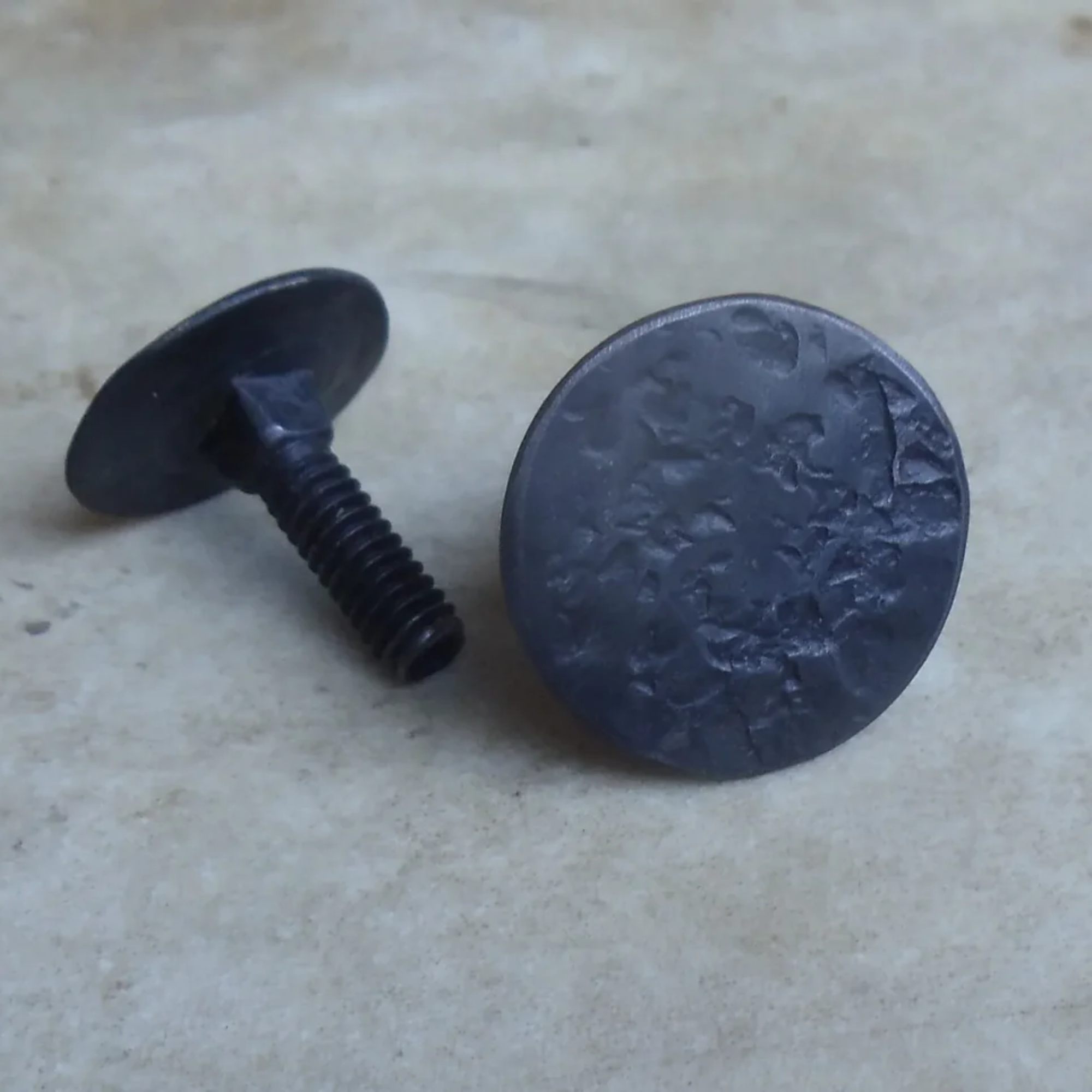 1/4" Dia. Distressed Flat Head Carriage Bolt