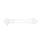 Roman Acanthus Wrought Iron Functioning Hinge Strap