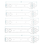Roman Acanthus Wrought Iron Functioning Hinge Strap