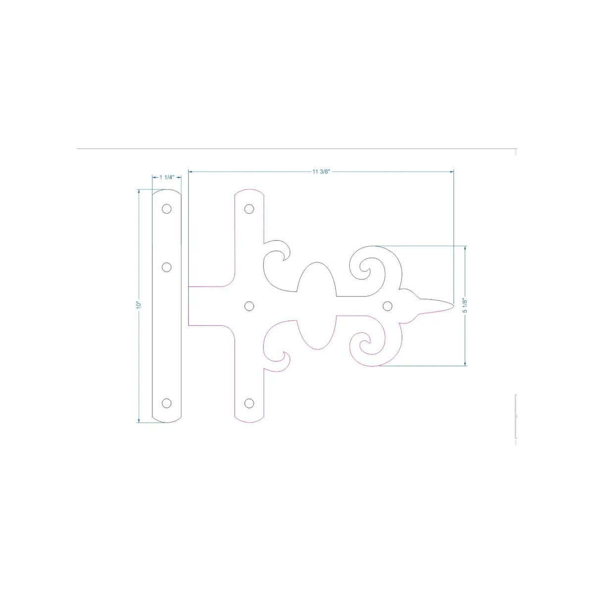 Georgian Iron Hinge