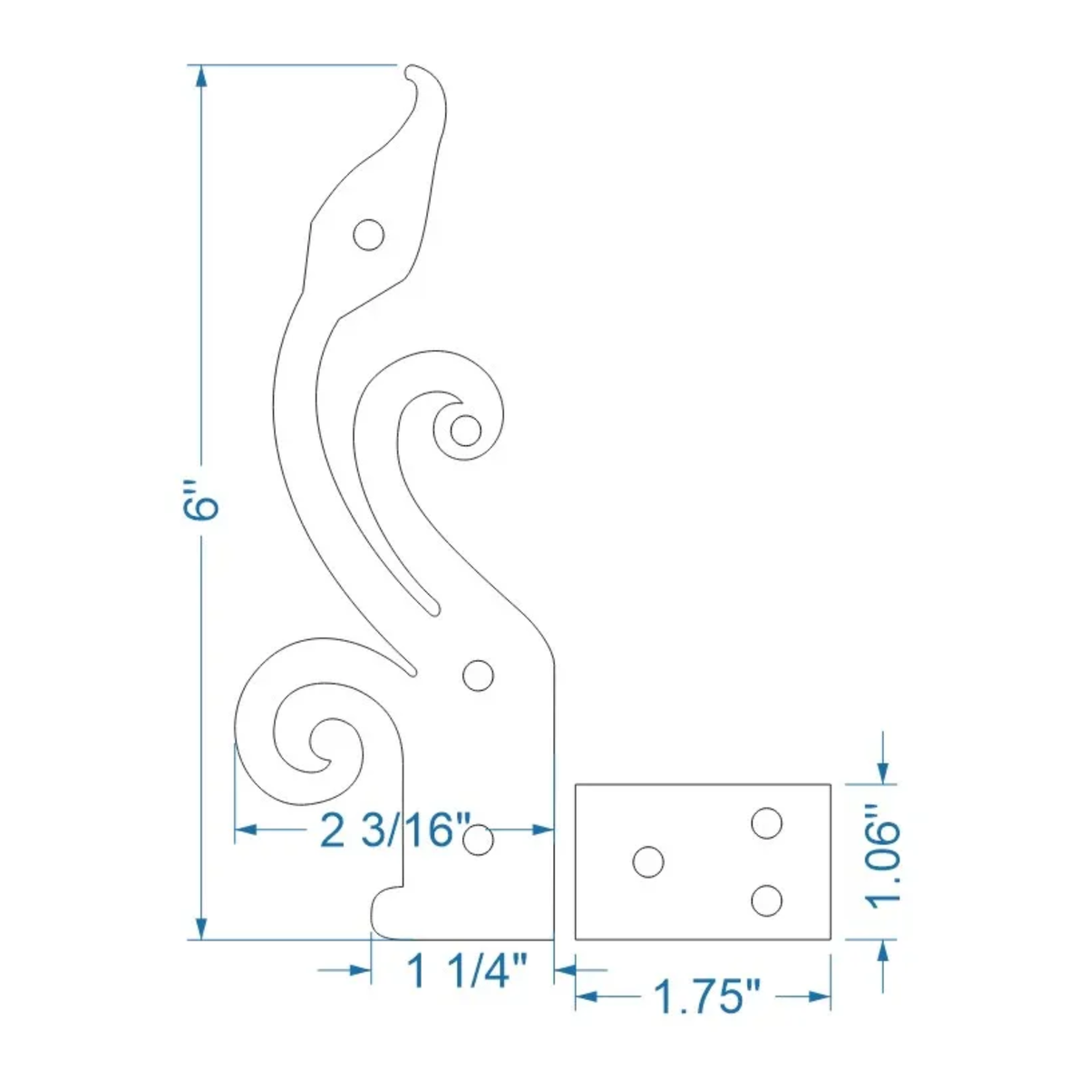 Polish Iron Hinge