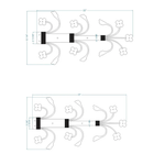 14th Century Wrought Iron Garage Door Dummy Hinge Strap