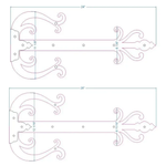 Celtic Iron Garage Door Dummy Hinge Strap