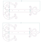 Celtic Iron Garage Door Dummy Hinge Strap