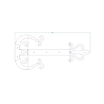 Celtic Iron Garage Door Dummy Hinge Strap
