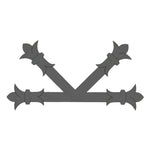 Babylonian Fleur De Lis Iron "K" Plate - Old West Iron