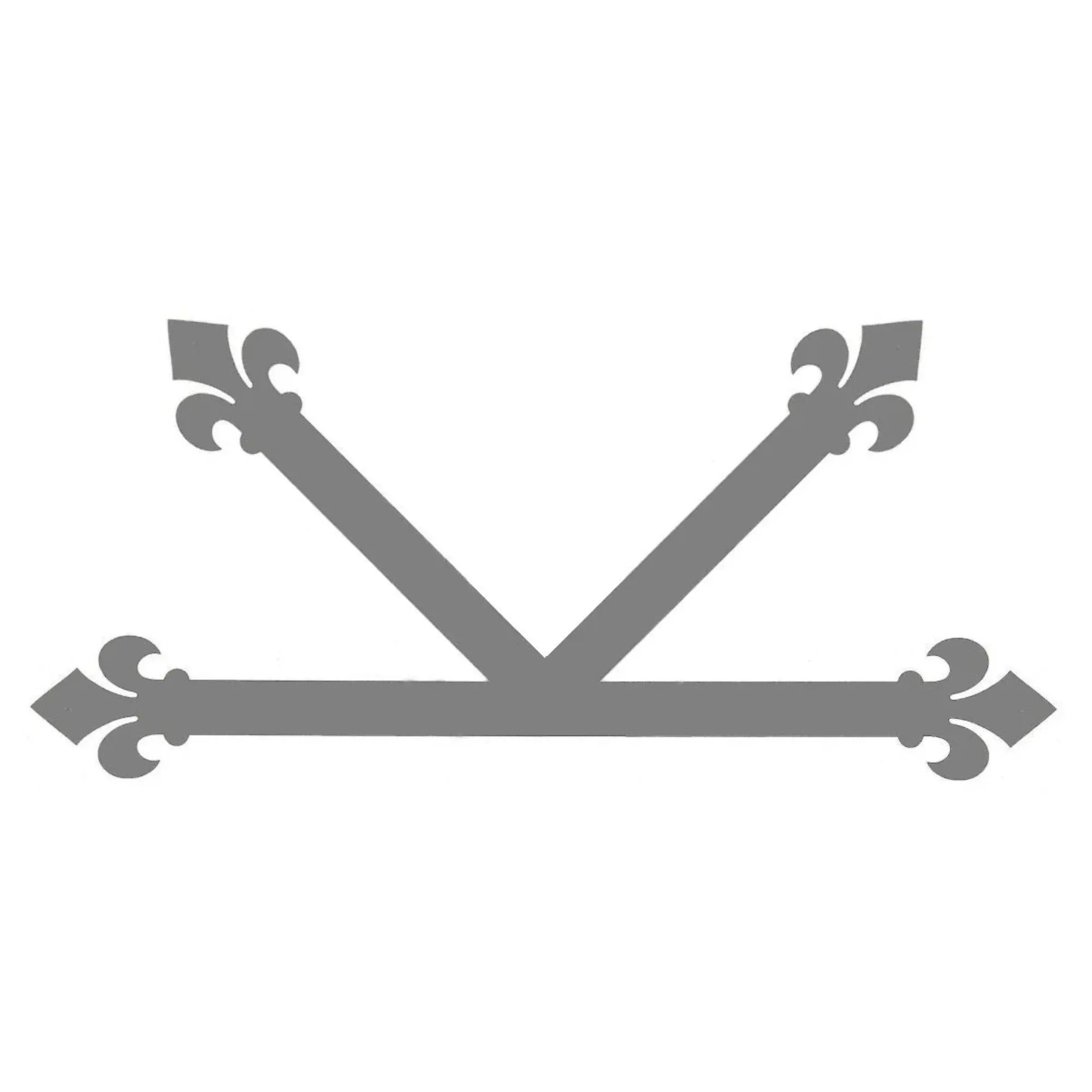 Dunmow Crest Fleur De Lis Iron "K" Plate - Old West Iron