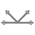 Dunmow Crest Fleur De Lis Iron "K" Plate - Old West Iron