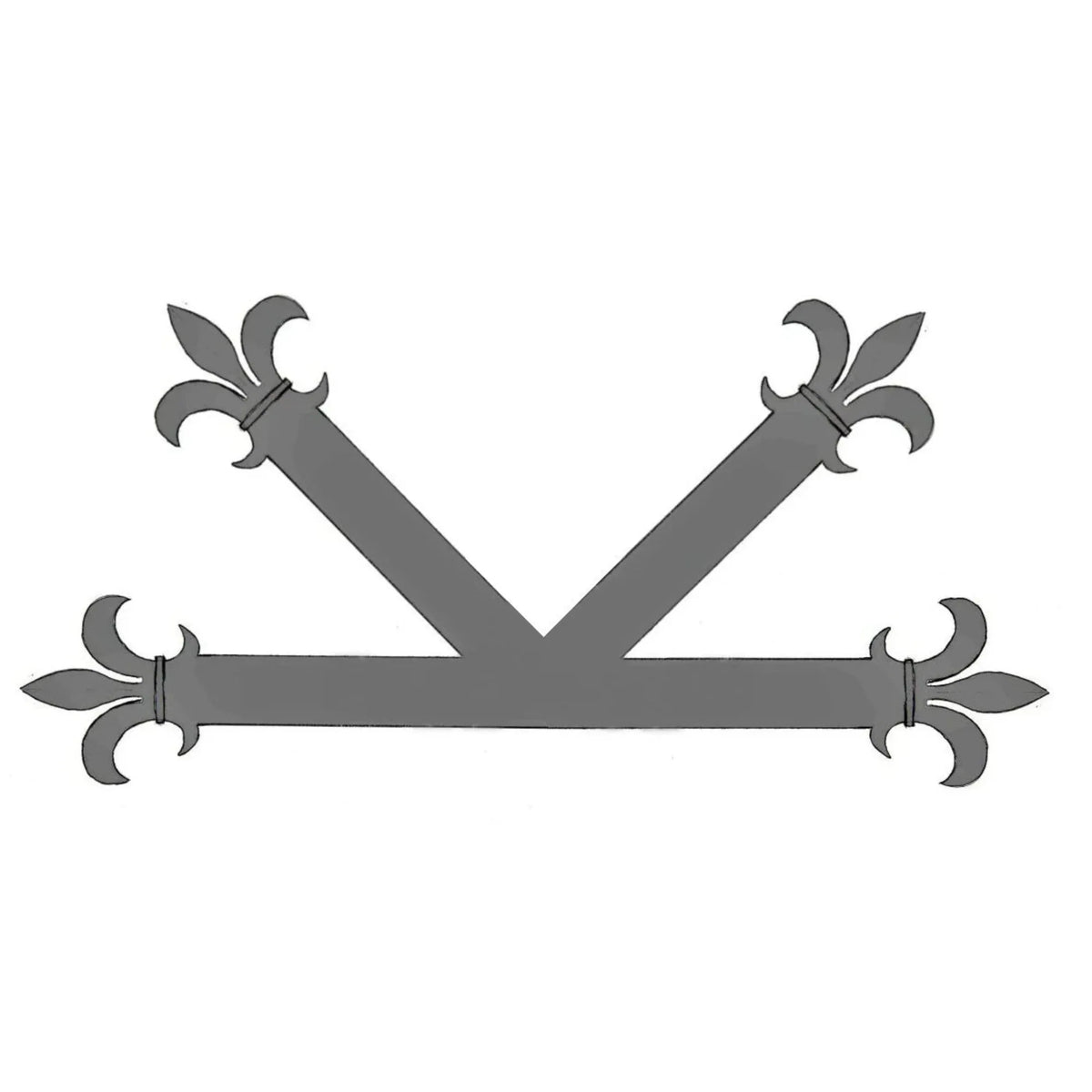 Egyptian Fleur De Lis Iron "K" Plate - Old West Iron