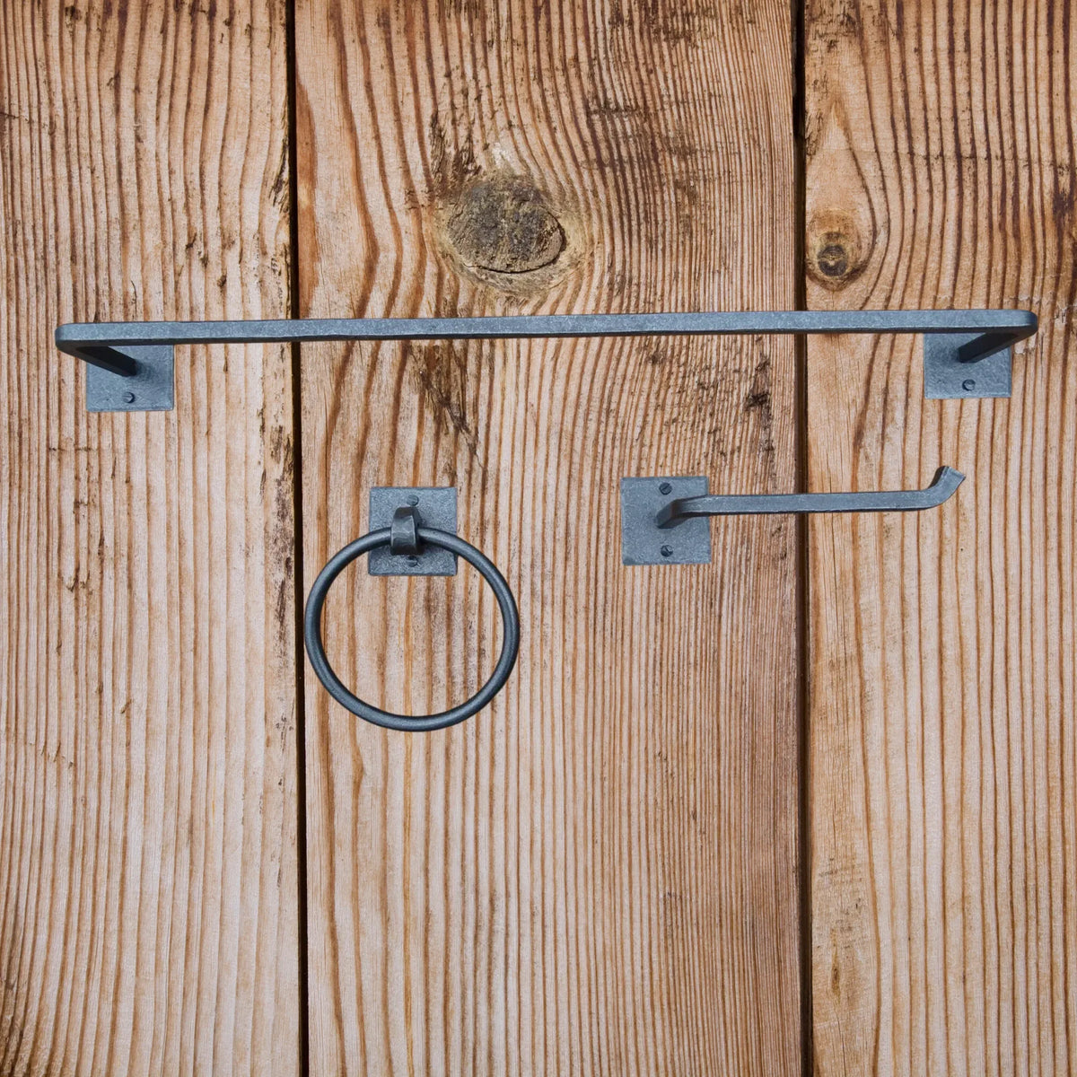 Classic Iron Bath Set - Square Backplates - Old West Iron