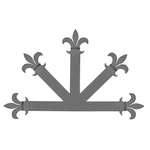 Egyptian Fleur De Lis Iron Center Plate