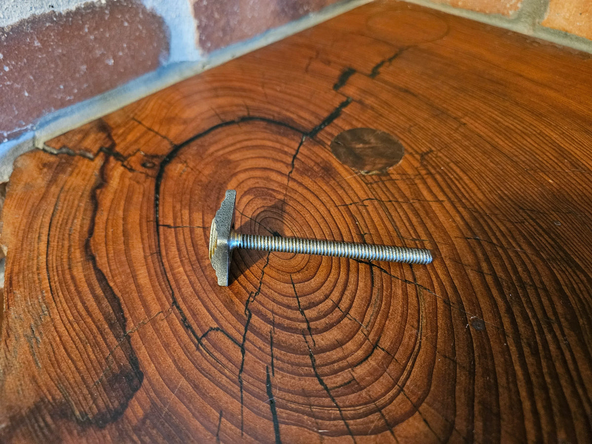 Ornate Tapered Square Head Bolt 1/4" dia. x 1" length - Old West Iron
