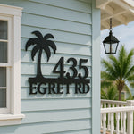Custom Palm Tree Address Sign - Old West Iron