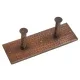 Hammered Copper Double Robe Hook Rack- Oil Rubbed Bronze Finish - Old West Iron