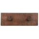 Hammered Copper Double Robe Hook Rack- Oil Rubbed Bronze Finish - Old West Iron