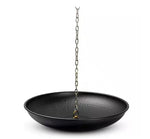 Hand Hammered Black Rain Chain Anchoring Basin - 15" diameter - Old West Iron