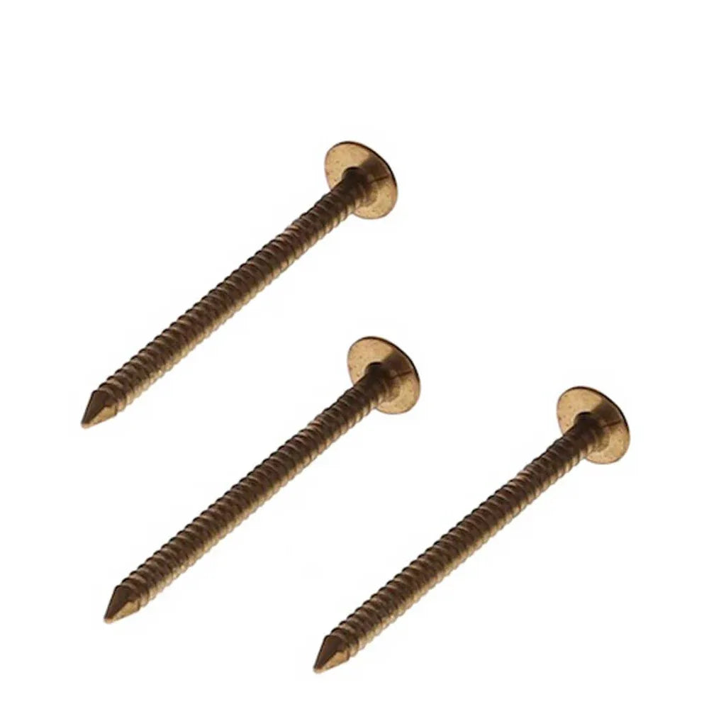 1lb Box - Silicon Bronze Ring Shank Threaded Nails - Old West Iron