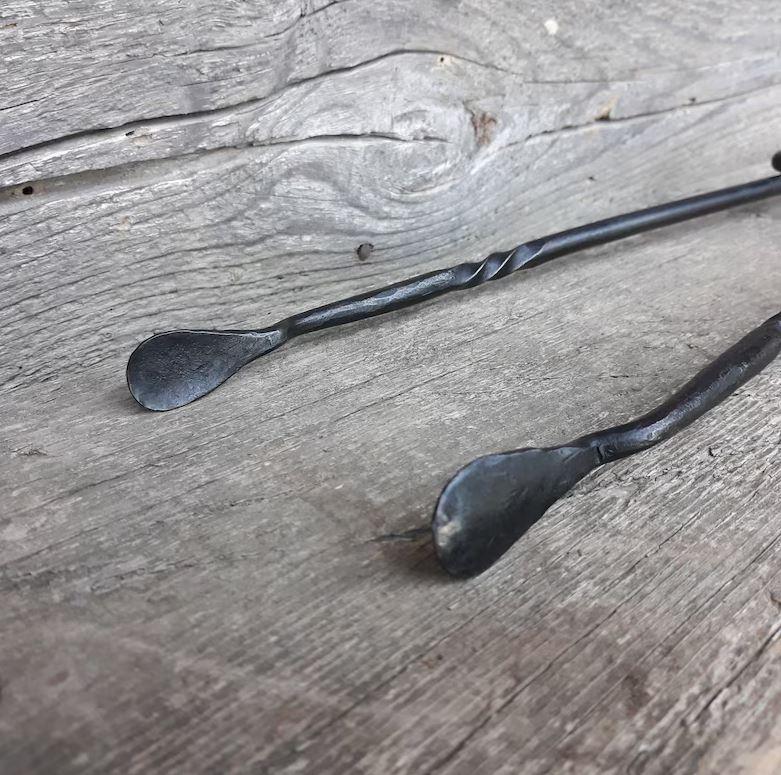 Hand-Forged Fireplace Tongs 23 1/2" - Old West Iron