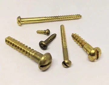 #6 SRH Wood Screws, Brass - Old West Iron