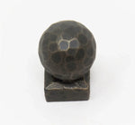 Rustic Hammered Ball Cabinet Knob - Old West Iron