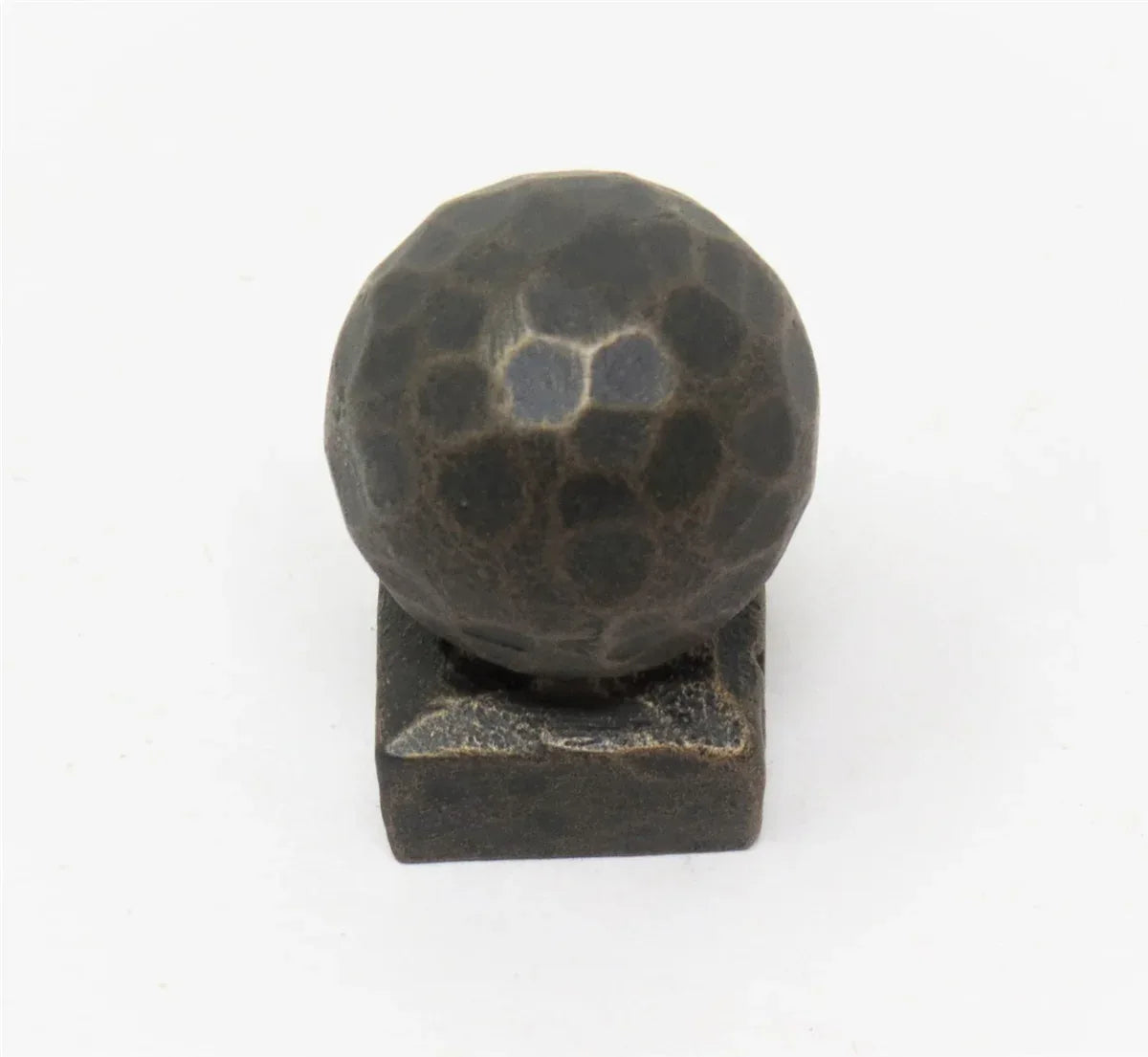 Rustic Hammered Ball Cabinet Knob - Old West Iron