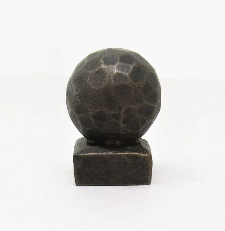 Rustic Hammered Ball Cabinet Knob - Old West Iron