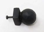 Rustic Hammered Ball Cabinet Knob - Old West Iron