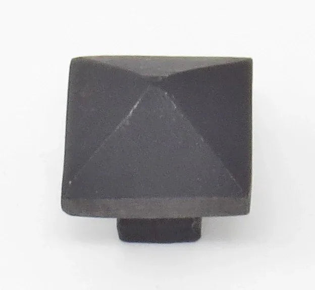 Small Square Pyramid Cabinet Knob - Old West Iron