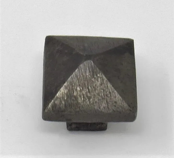Small Square Pyramid Cabinet Knob - Old West Iron