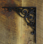Fleur De Lis Iron Corbel / Decorative Shelf Bracket - Old West Iron